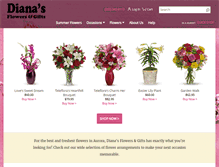 Tablet Screenshot of dianasauroraflowers.com